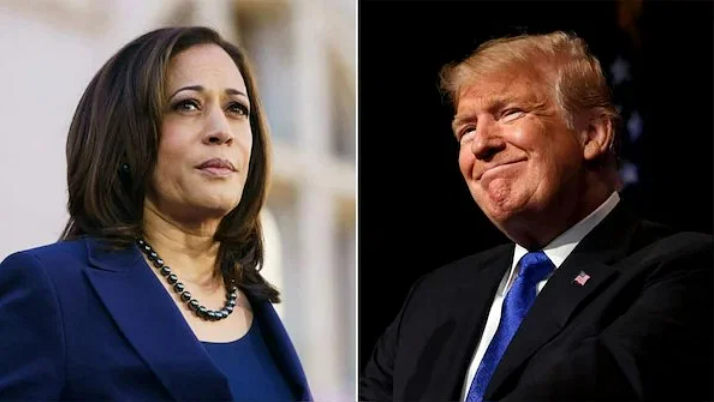 Donald Trump and Kamala Harris